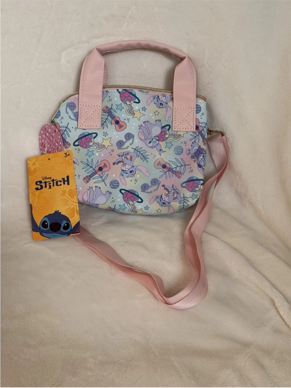 Disney Pink Lilo & Stitch Pastel Print Crossbody Bag